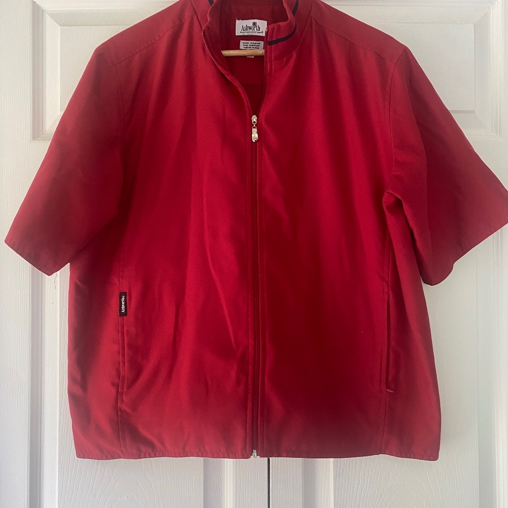 Ash worth zip golf short sleeve jacket Menβs Large